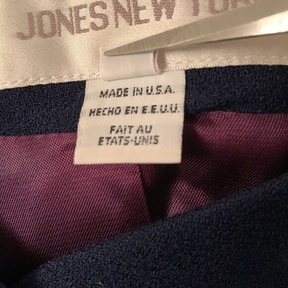 Jones New York Wool Blazer w/ Shoulder Pads Size 10 - Picture 12 of 13